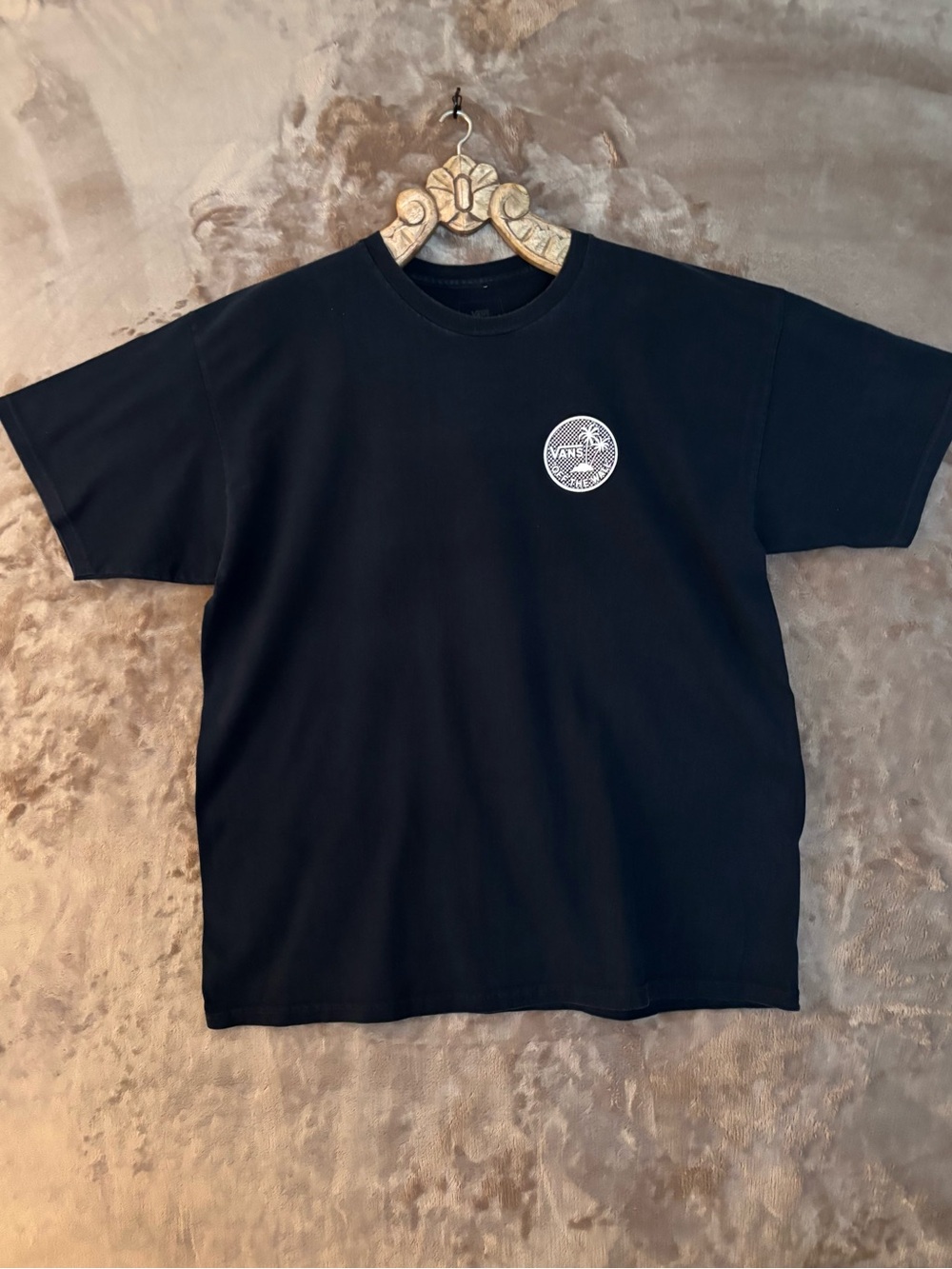Vans Short Sleeve T-Shirt Men’s Size XL Navy Blue with White Graphic Design